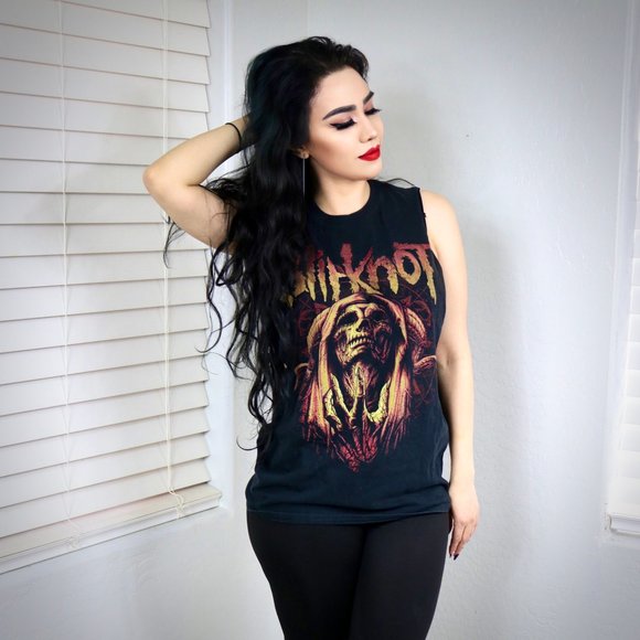 Rock Band Tee Adult Medium Black Slipknot T-Shirt Heavy Metal Music - Picture 1 of 10